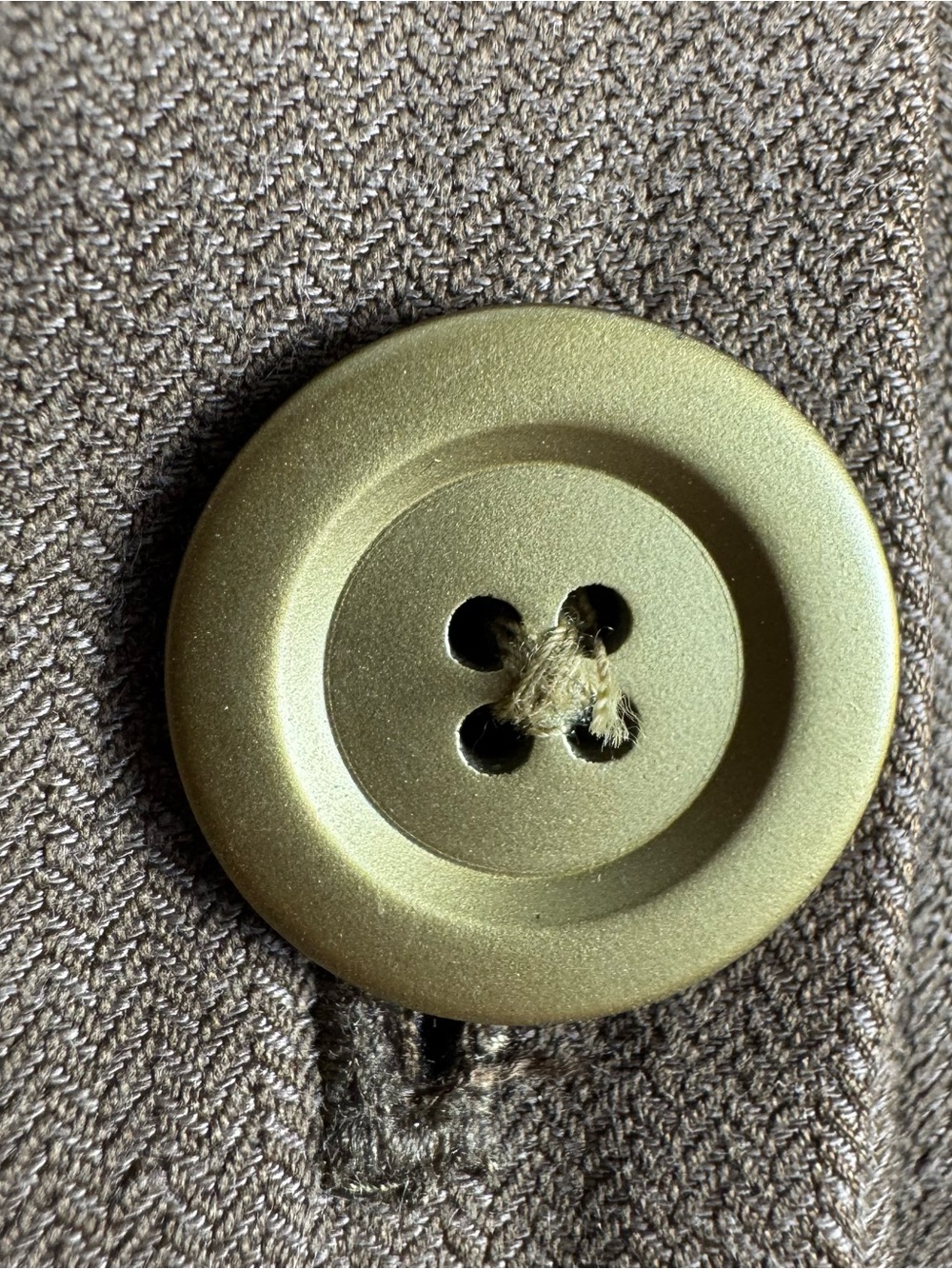 Victor Alfaro Silk Linen Brown Utility Blazer Jacket 12P - Picture 5 of 9